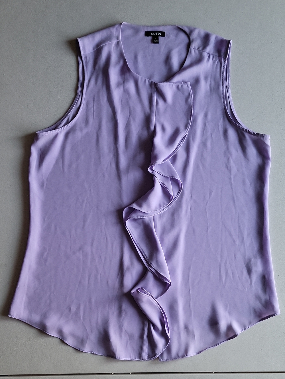 Apt. 9 Lavender Ruffle Front Sleeveless Blouse